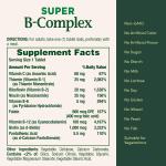 Nature's Bounty B Complex Super with Folic Acid and Vitamin C Tablets
