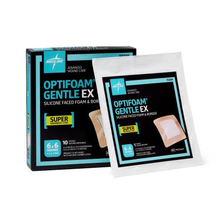 Medline Optifoam Gentle EX Silicone-Faced Foam Dressings
