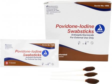 Dynarex Povidone Iodine Swabsticks