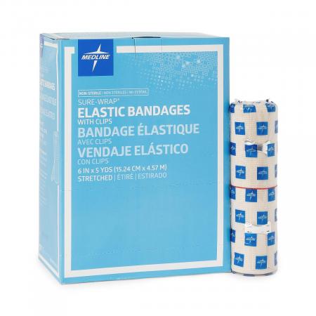 Medline Sure-Wrap Elastic Bandages with Clips