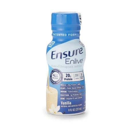 Ensure Enlive Nutrition Shake, Vanilla, 8 Oz. Bottle, Ready to Use, 1 Count, #64286