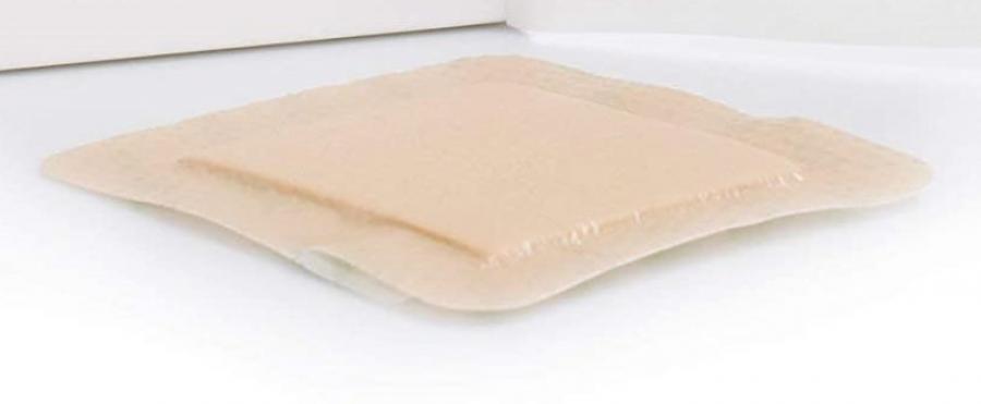 hydrocellular foam dressing McKesson Lite Thin Silicone without Border, Tan 5-Layer Foam Dressing McKesson 3