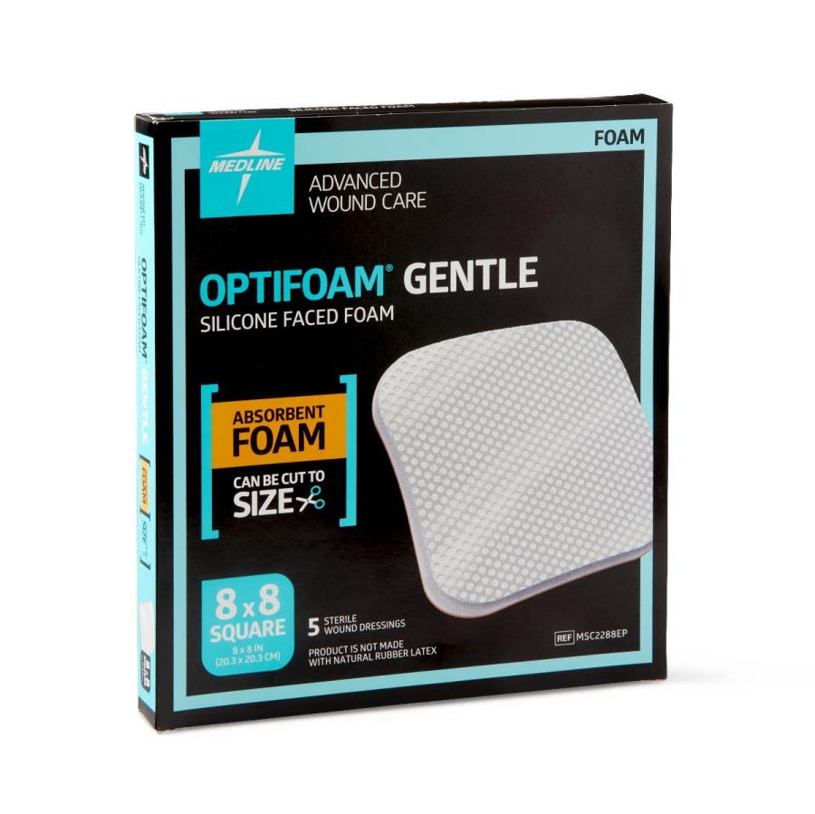 Optiform Def Medline Optifoam Gentle Non-Bordered Silicone-Faced Foam Dressings ...