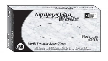 Innovative Healthcare NitriDerm Ultra White Nitrile Exam Gloves