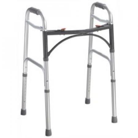 McKesson Adult Aluminum Folding Walkers, 22 Inch Base Width, Silver, 1 ...