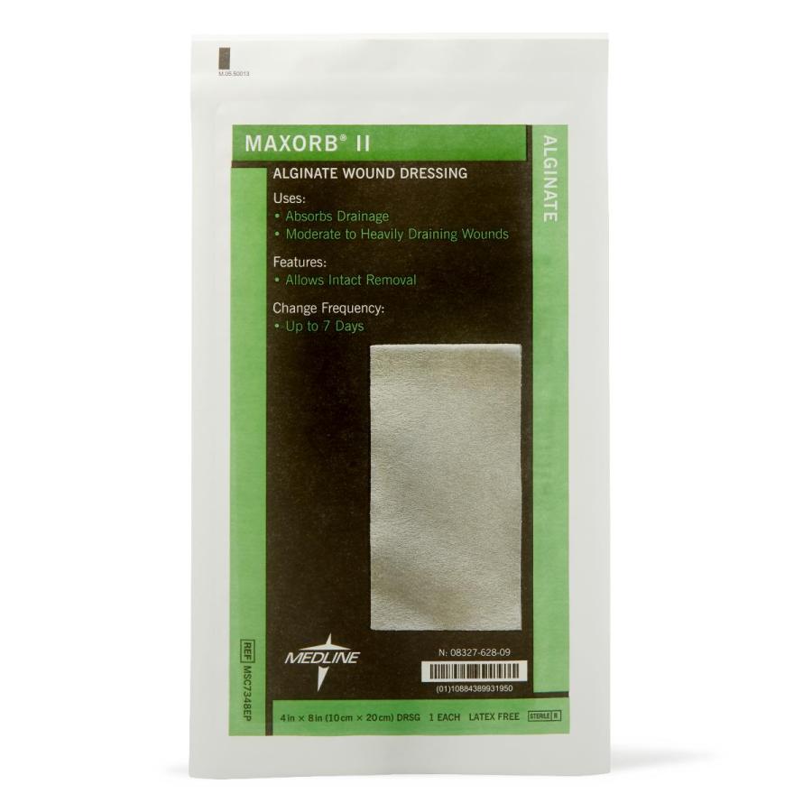 Medline Maxorb II Alginate Dressings , Shallo, With Deep,Mod-Hvy ...