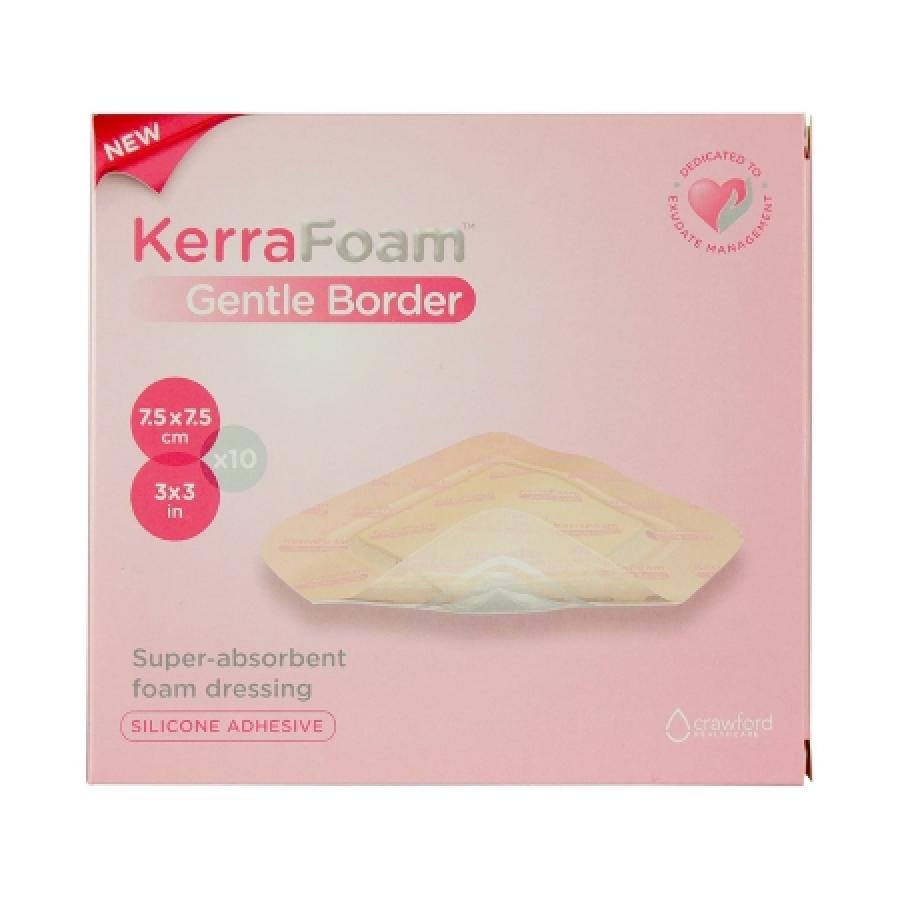 3M Acelity KerraFoam Gentle Border Absorbent Dressings, 3 Inch x 3 Inch ...