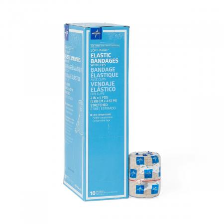Medline Soft-Wrap Elastic Bandages with Clips