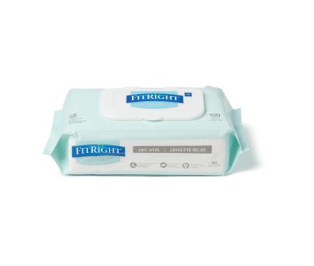 Medline FitRight Dry Wipes