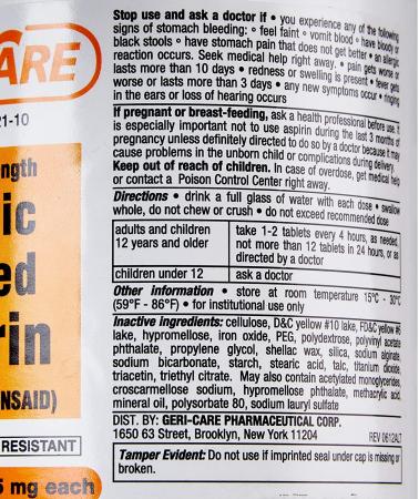 Geri-Care Enteric Coated Aspirin