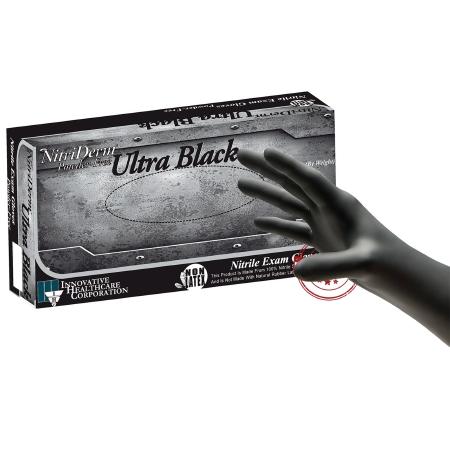 Innovative Healthcare NitriDerm Ultra Black Exam Gloves