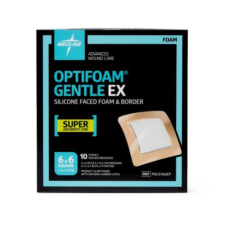 Medline Optifoam Gentle EX Silicone-Faced Foam Dressings