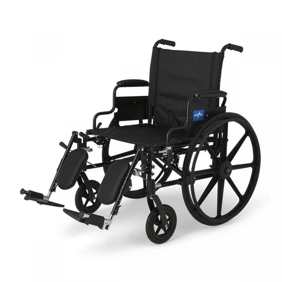 Medline Excel K4 Lightweight Wheelchair, Black, 350 Lb. Capacity, 22 ...