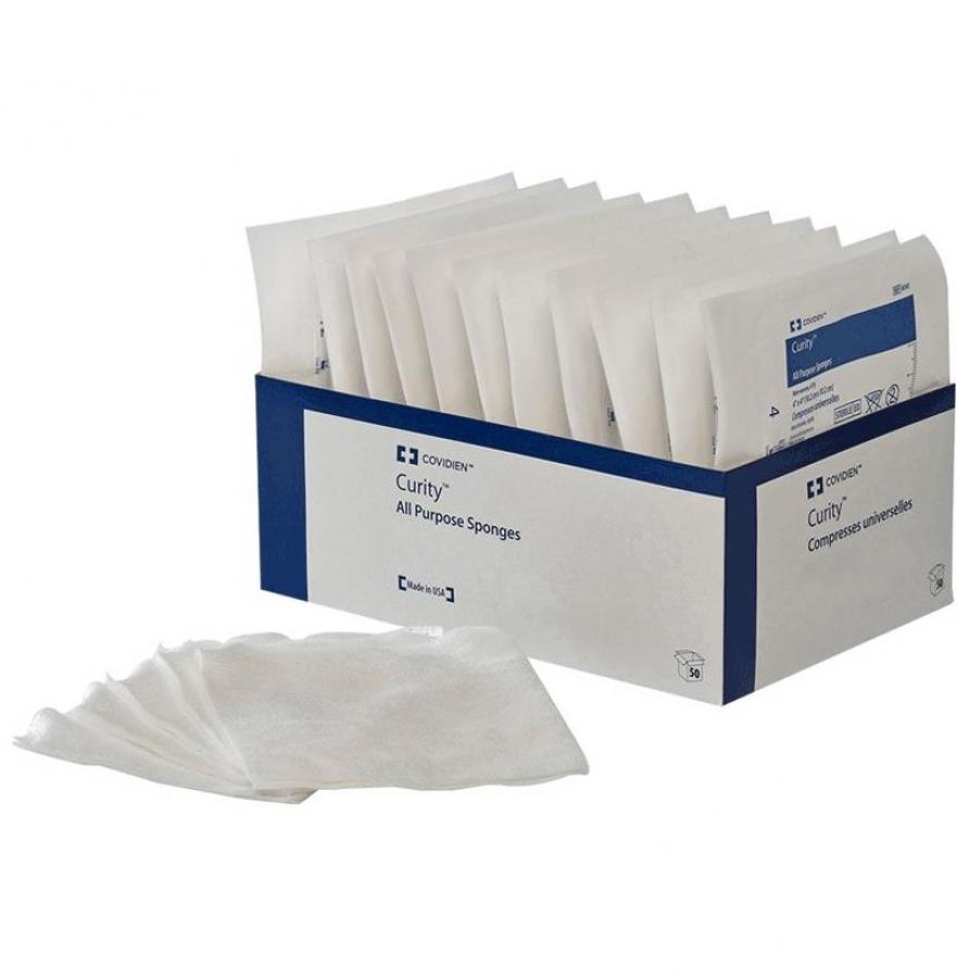 Cardinal Polyester Cardinal Health Curity Sterile Nonwoven Sponges, White, Polyester ...