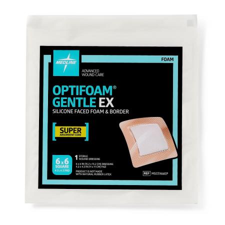 Medline Optifoam Gentle EX Silicone-Faced Foam Dressings
