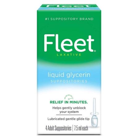Fleet Laxative Suppository, 5.4 Gram Strength, Glycerin, 7.5 ml Liquid, 4 Count