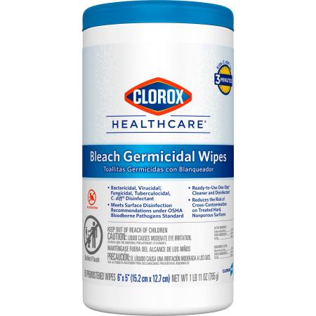 Clorox Healthcare Bleach Germicidal Wipes