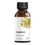 THORNE Vitamin D + K2 Liquid Vitamin Supplement