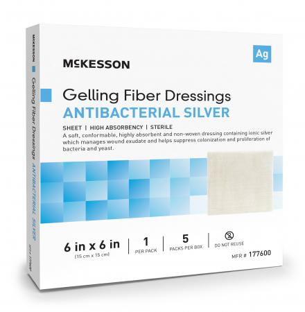 mckesson calcium alginate dressing with antimicrobial silver McKesson Calcium Alginate Dressing with Silver, Rope, Calcium Alginate,  Non-adhesive without Border, White, Sterile, .75 x 12 Inch, 1 Count, #3560