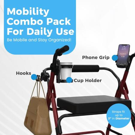 Easy To Use Products Mobility Combo Pack For Walker/Wheelchair